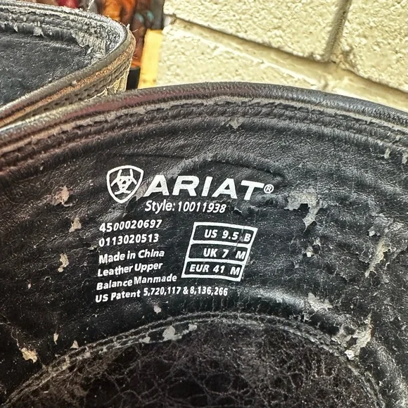 Ariat SAHARA Western Boots Women’s Black Knee High Tall Size 9.5 B - Picture 6 of 7